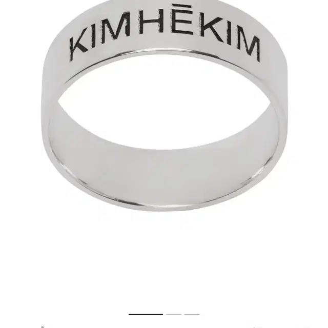 김해김 kimhekim silver logo band ring