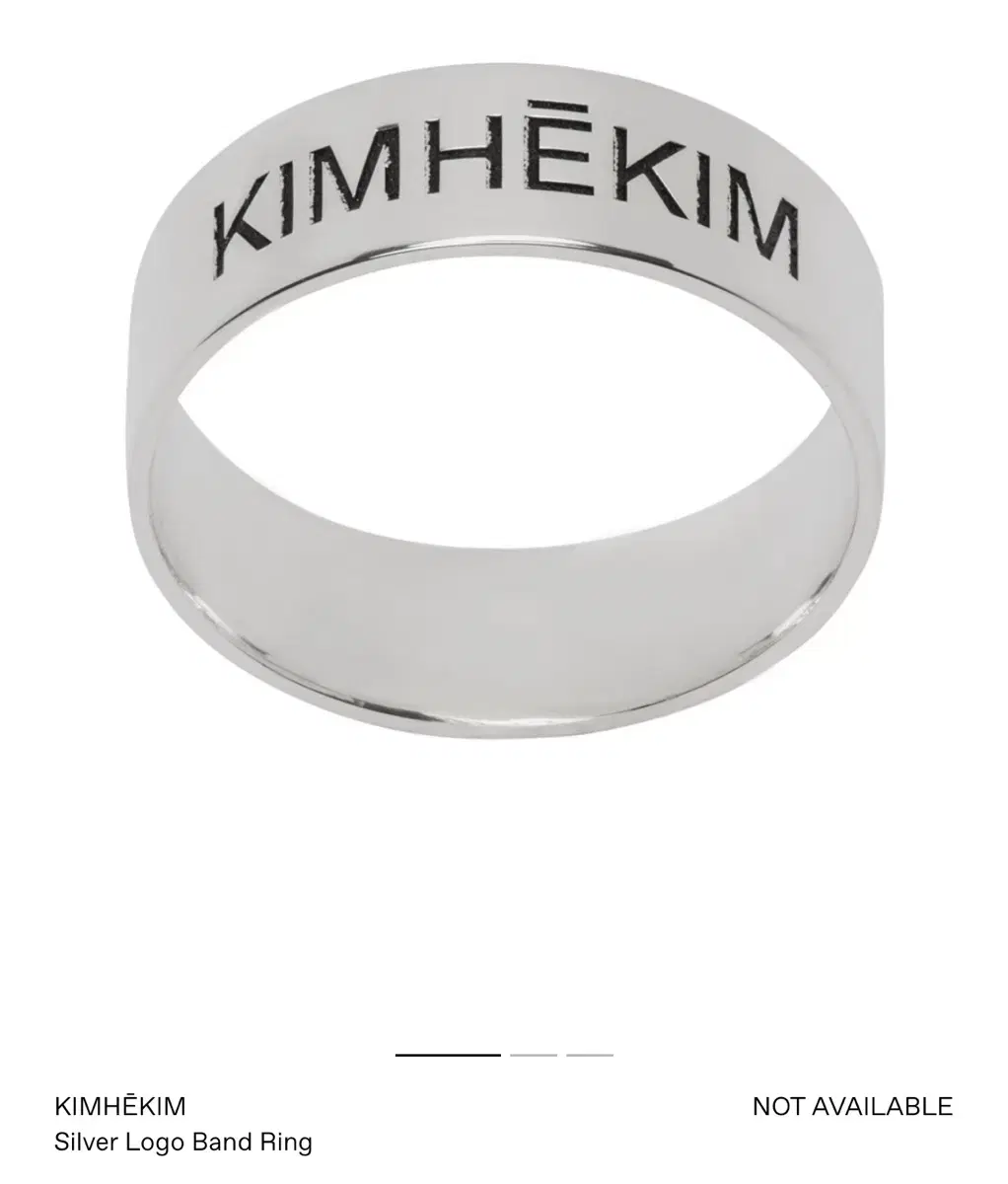 김해김 kimhekim silver logo band ring