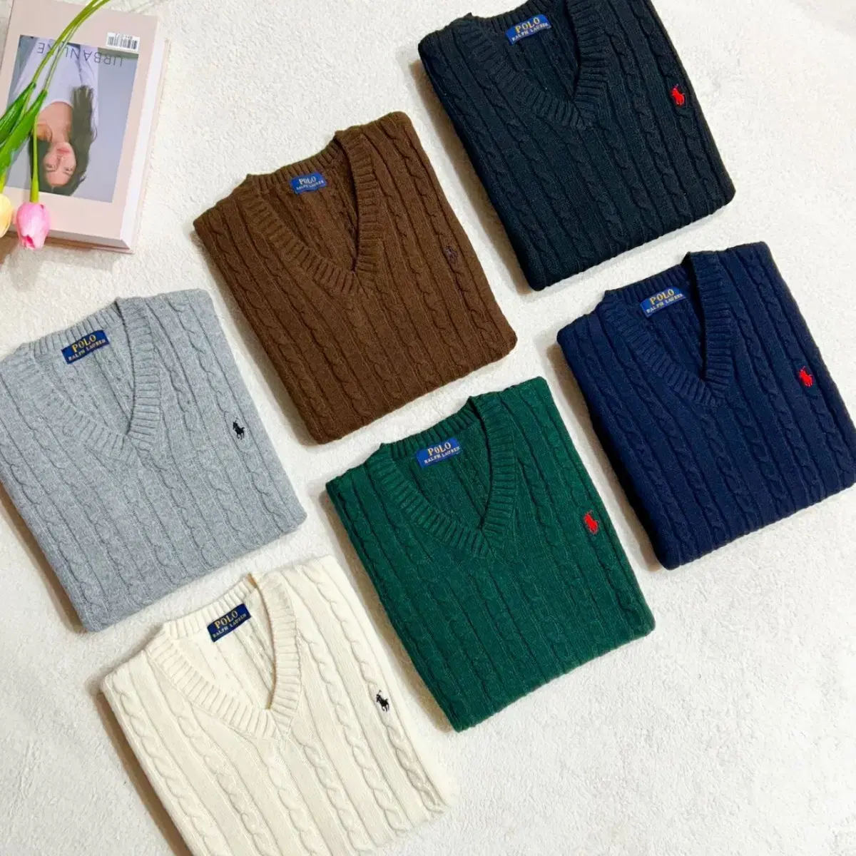 Polo Cable Knit Vest