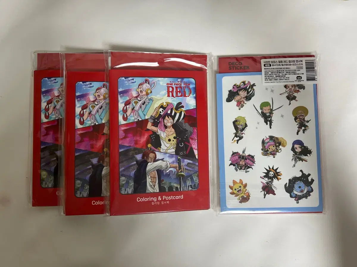 ONEPIECE Film Red Movie Coloring Postcard Book