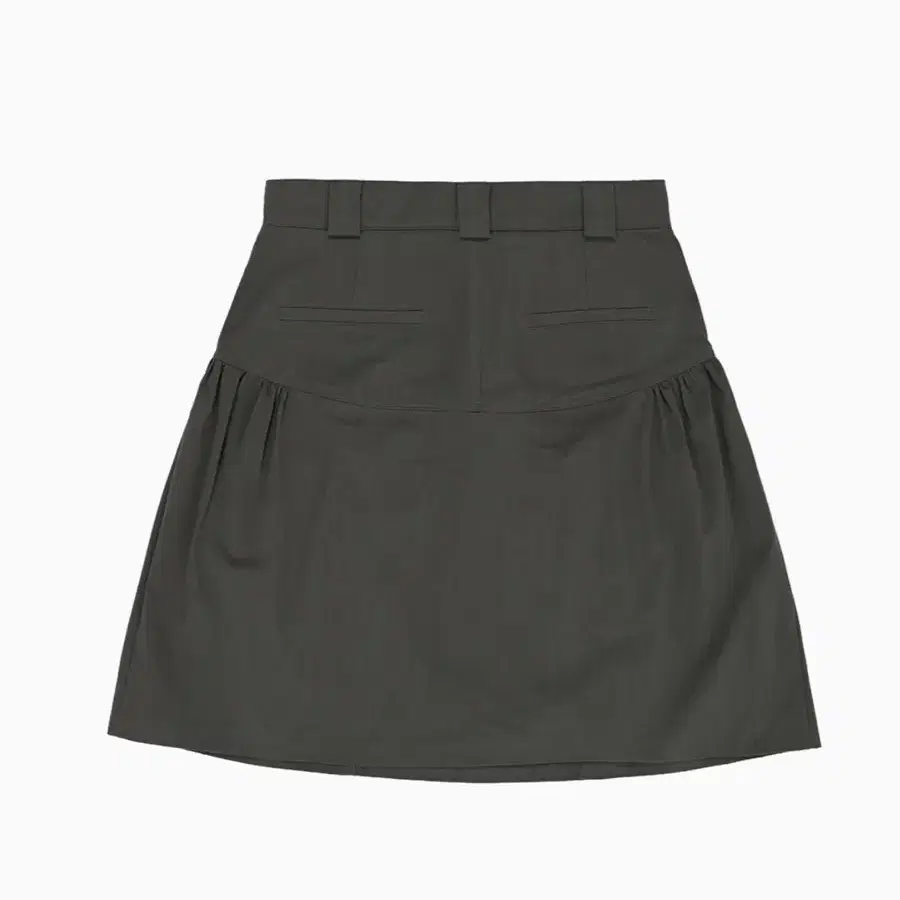 오헤시오 LOW SHIRRING MIDI SKIRT, KHAKI