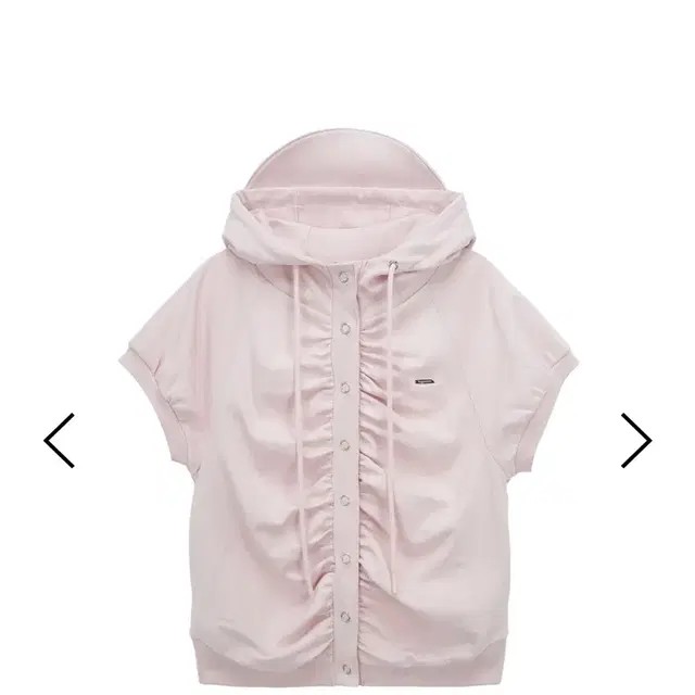 허그유어스킨 Shirring snap button vest (pink)