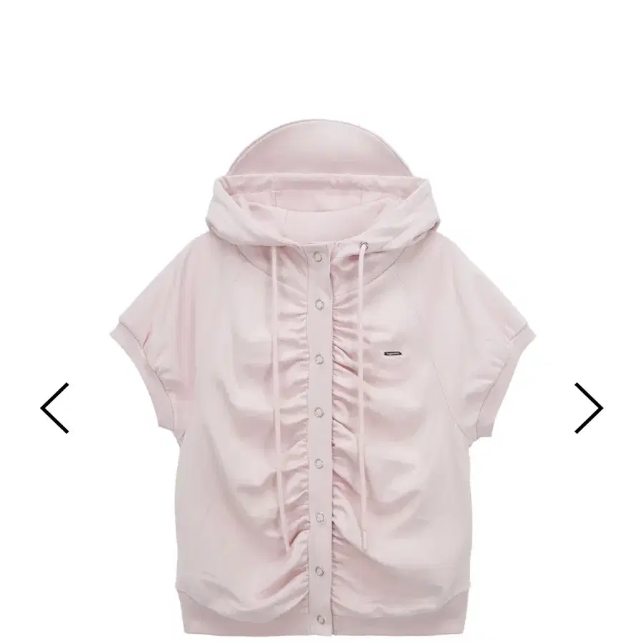 허그유어스킨 Shirring snap button vest (pink)