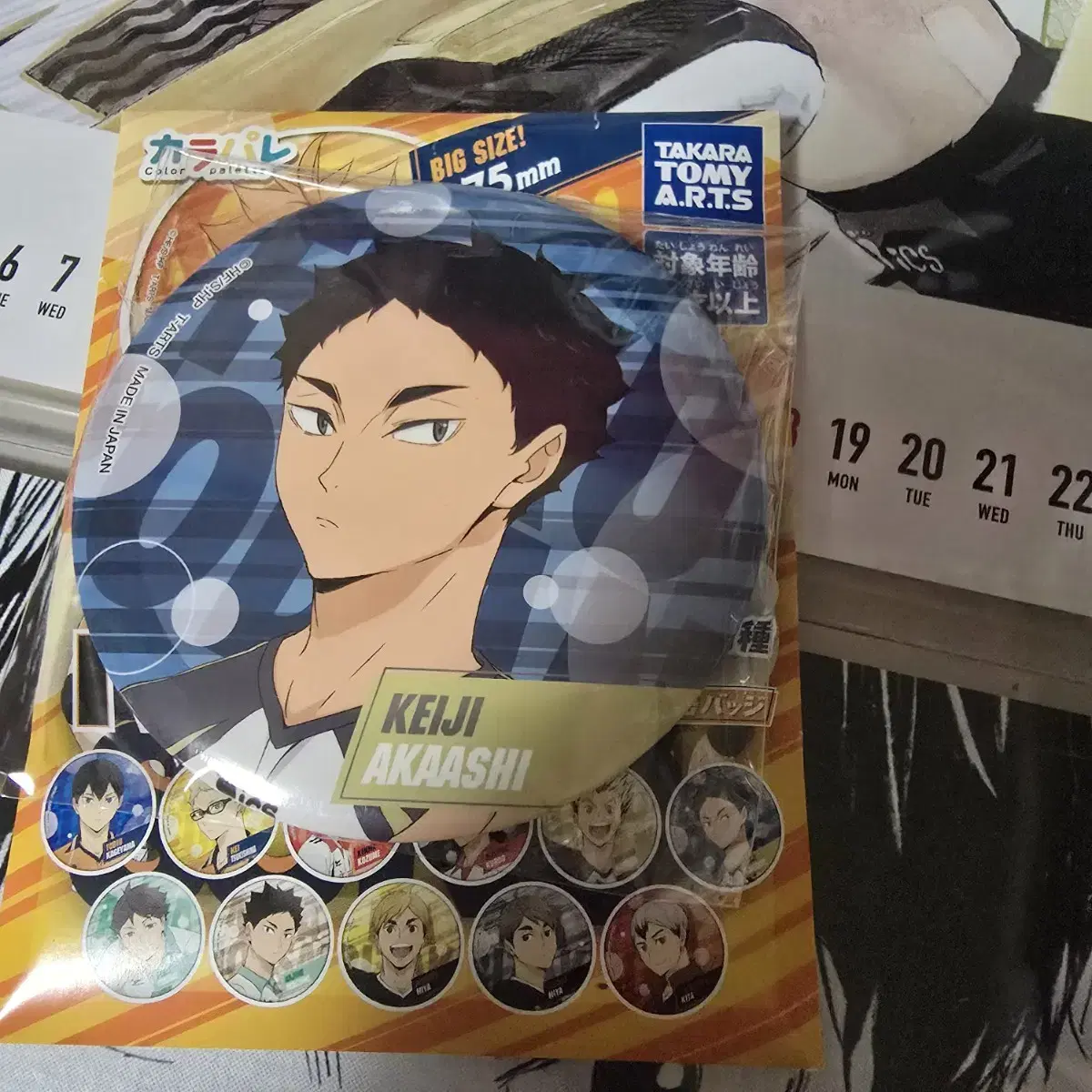 Haikyuu Karapare School of Objects Canbadge Akaashi