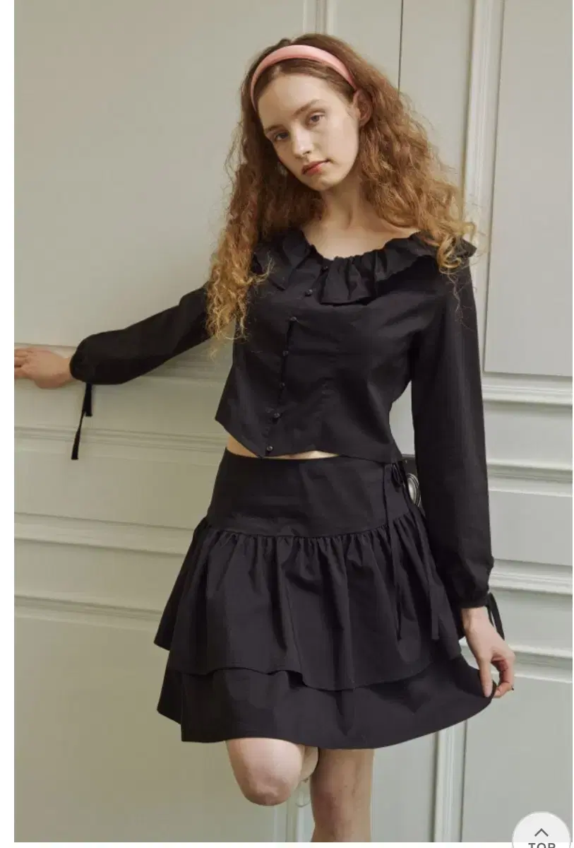 delidi-딜라이디 Droplet blouse (black)