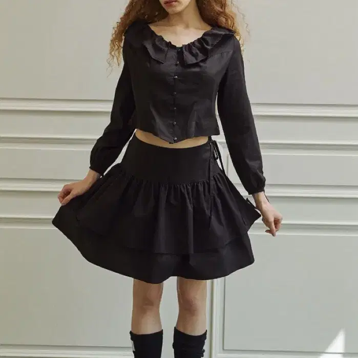 delidi-딜라이디 Droplet blouse (black)-무료배송