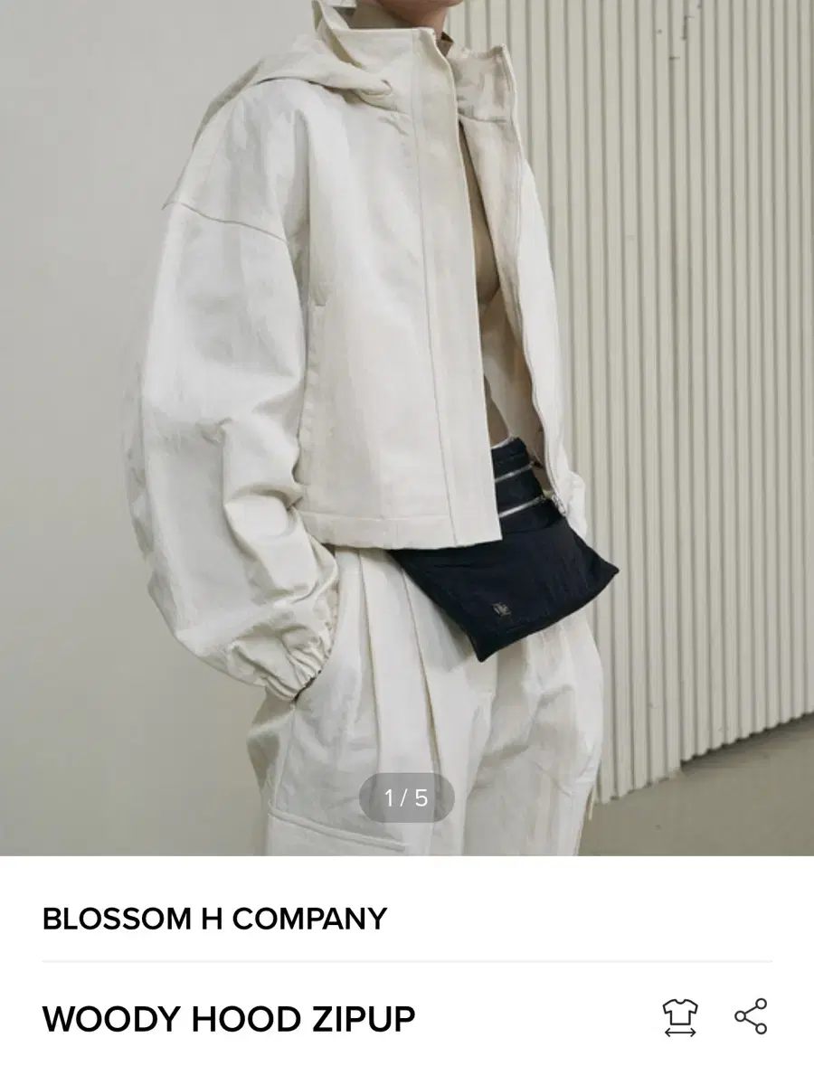 BLOSSOM H COMPANY Woody Hooded Jacket Hooded Jacket Jumper Cropped Jumper Cropped Windbreaker