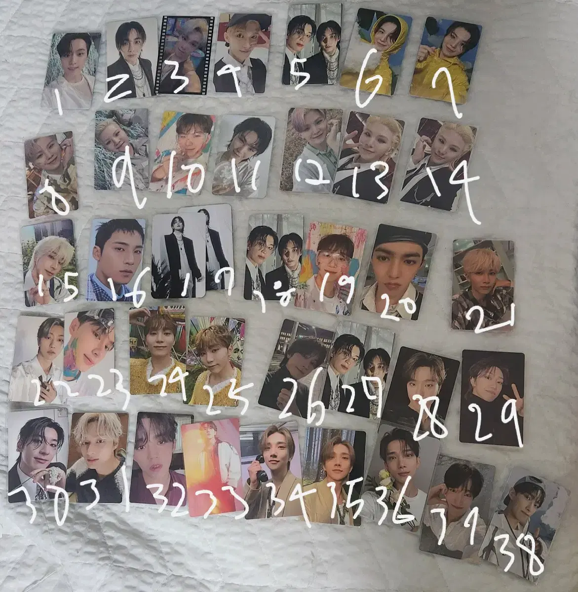 Bulk transfer of seventeen photocards