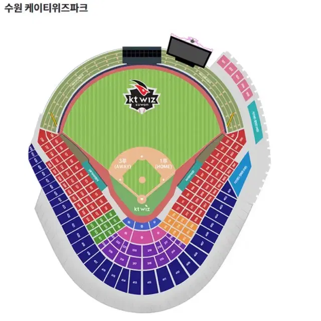 KT vs SSG 타이브레이크 10/1 외야테이블 2연석