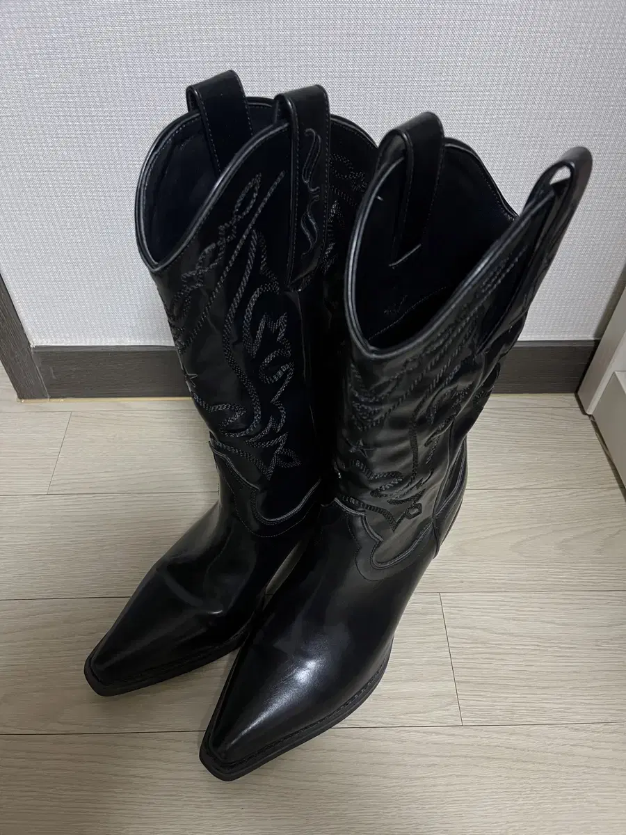 LEW) Western Boots Black 240