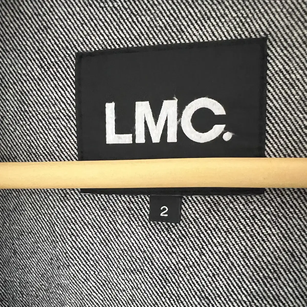 LMC 흑청 데님 트러커 2 사이즈