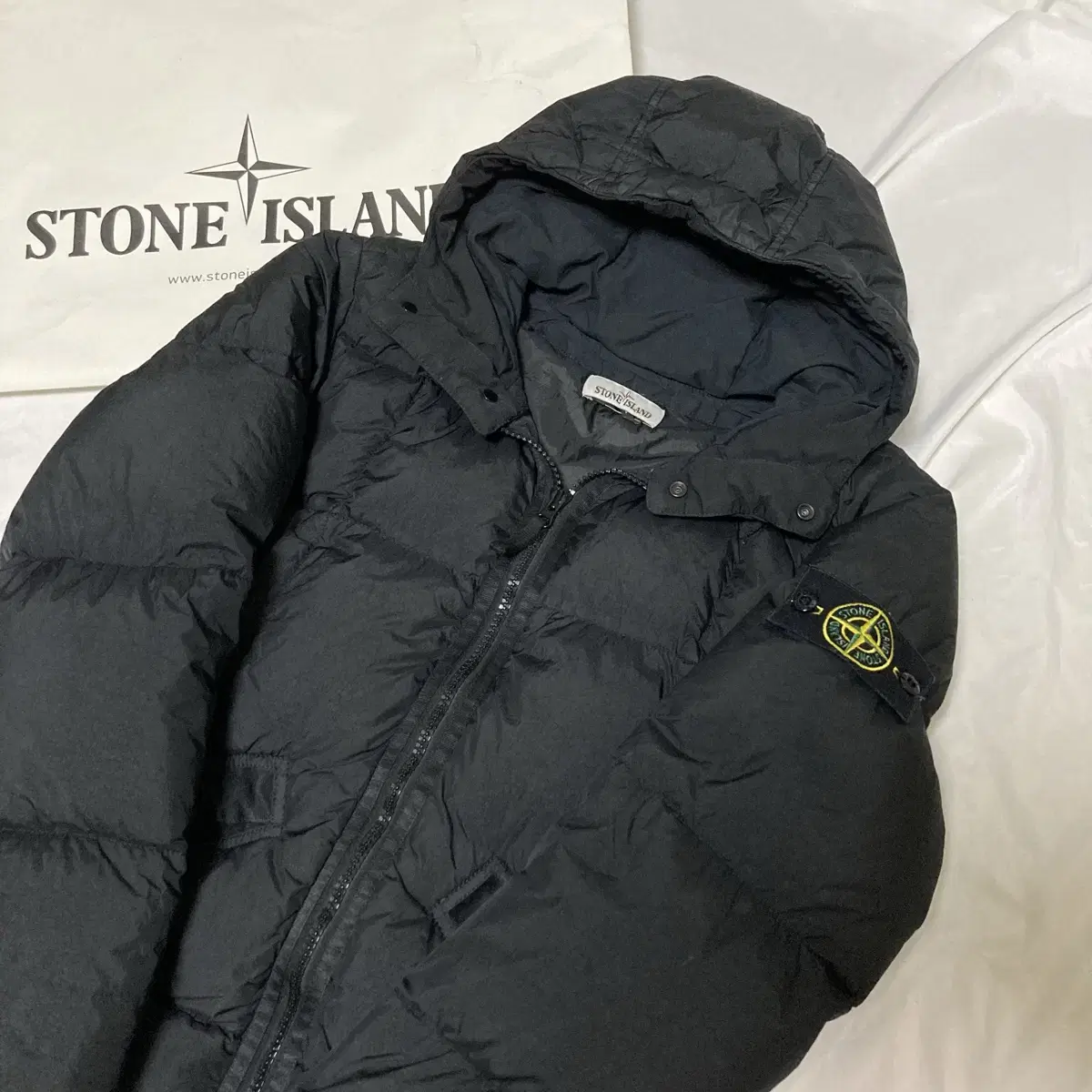 [Size S,19FW]Stone Island Crinkle Labs Garment Dyeing Padding