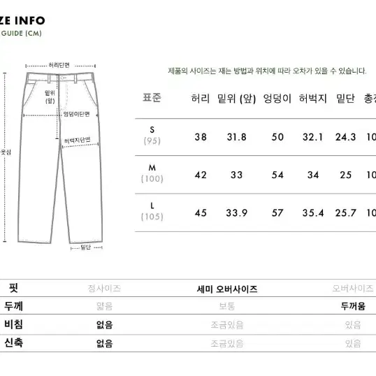 에이카화이트 피그먼트 브라운 데님팬츠 S(95) 사이즈