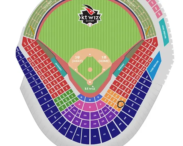 KT 위즈 VS SSG 랜더스 타이브레이크 1루 Y박스존  3연석