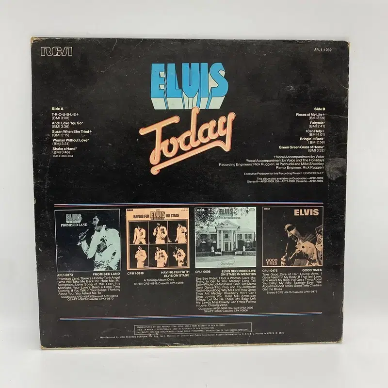 ELVIS TODAY LP / AA5622