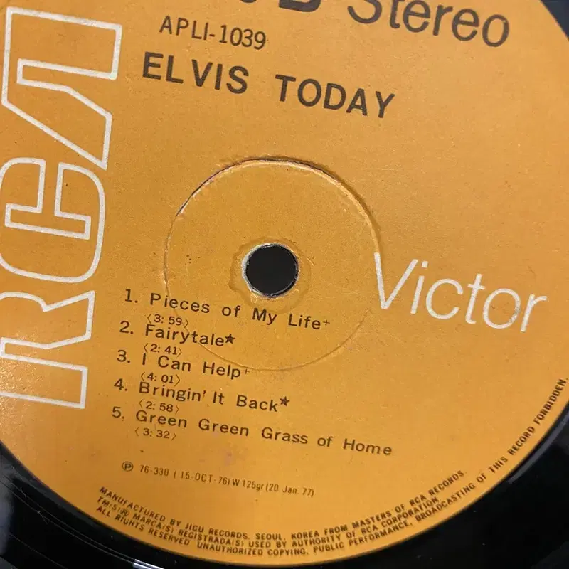 ELVIS TODAY LP / AA5622