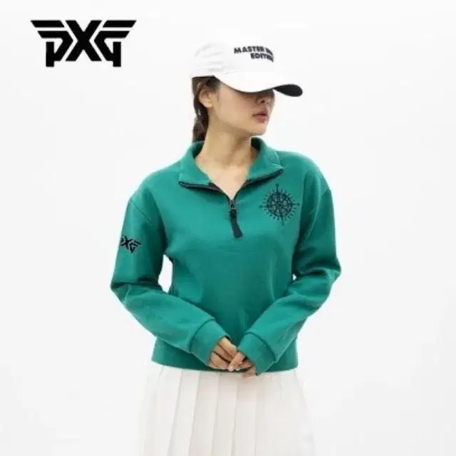 PXG 골프 여성 미들로고 나침반 반집업