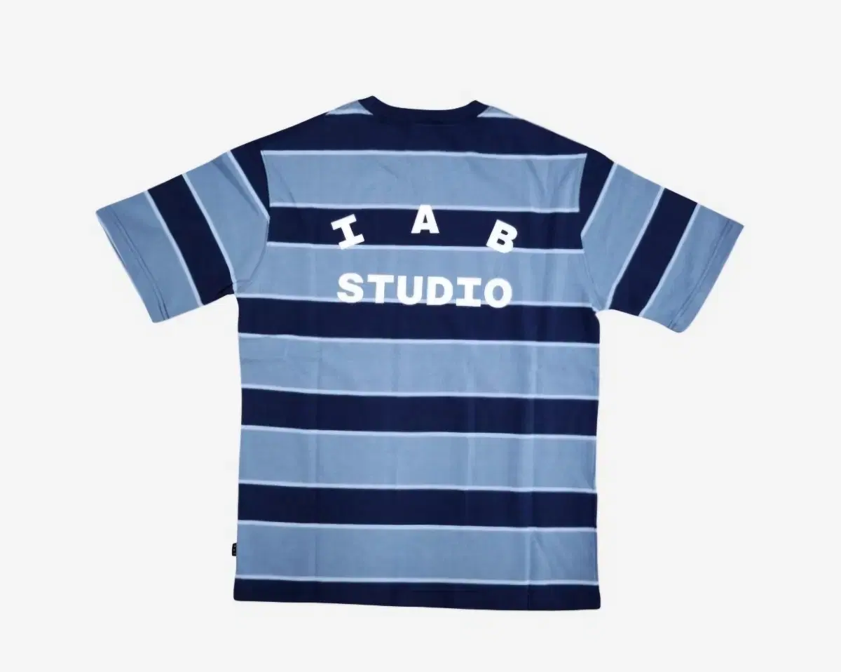 IAB Studio Striped T-Shirt Blue White(L)