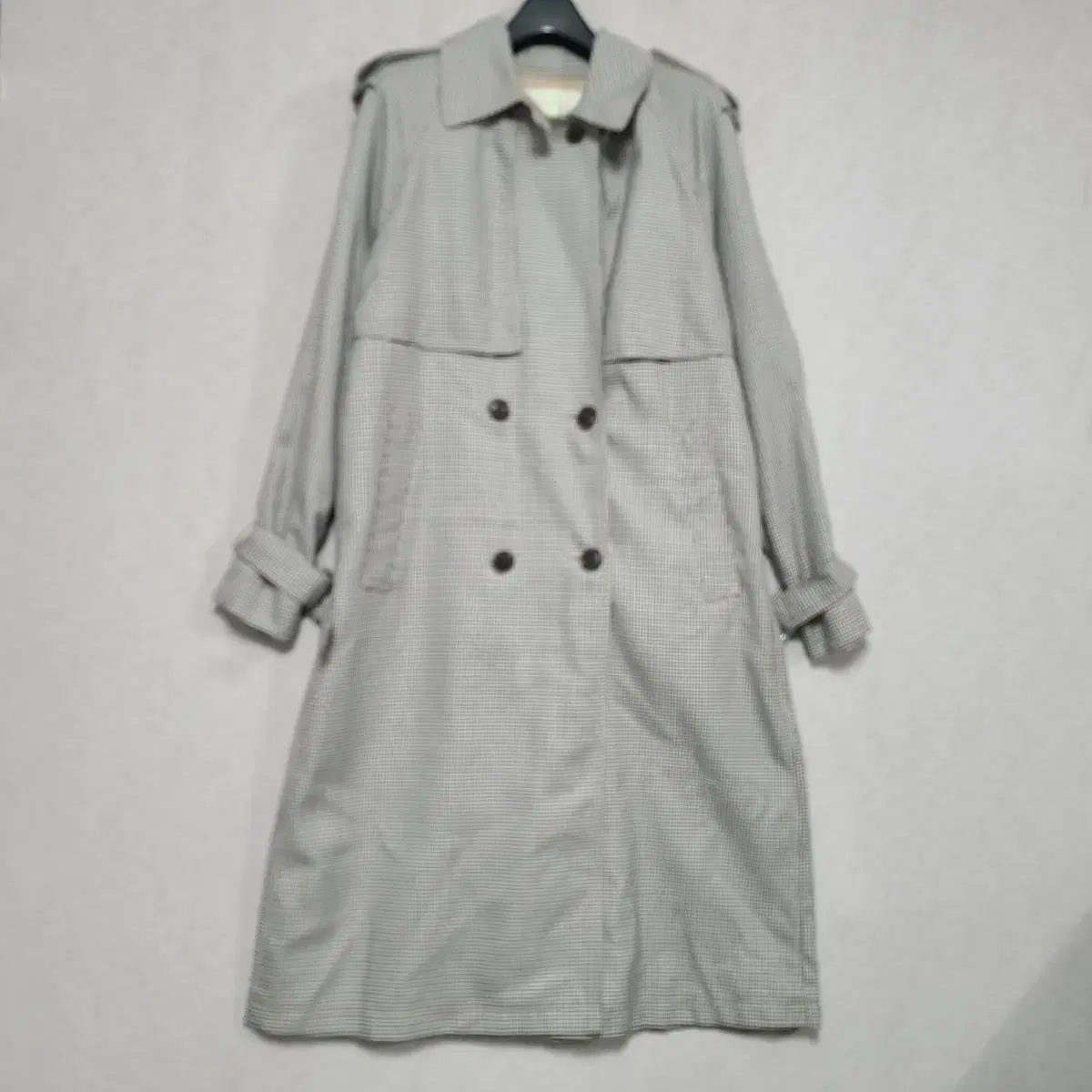 ㅡ Zigot Intermittent Check Trench Coat W55 ㅡ1001