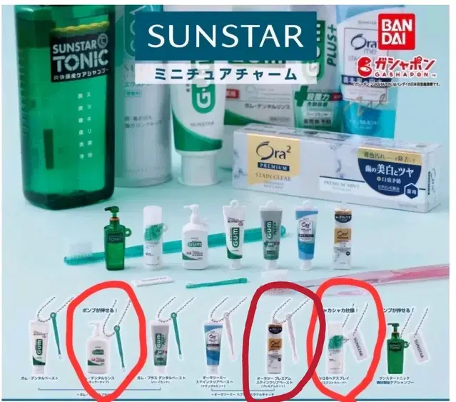 sunstar 선스타 치약 칫솔 미니어처 가챠