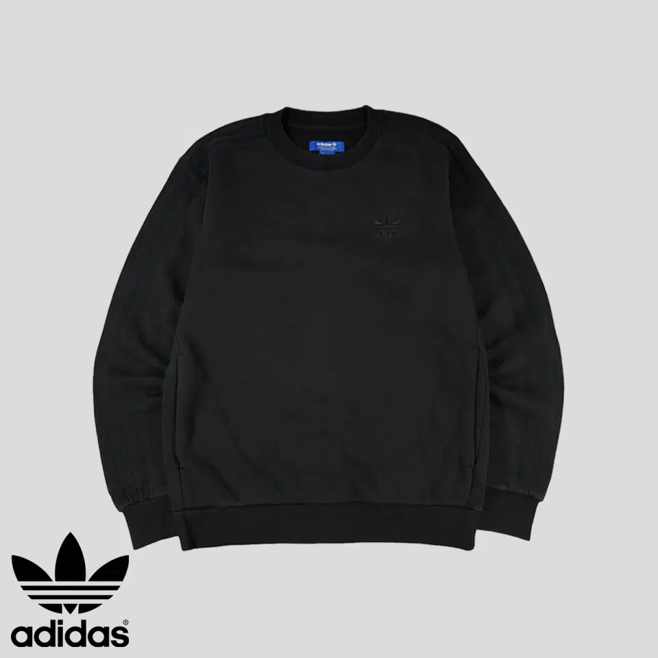 Adidas Pigment Black Tonal Tricot Trefoil Embroidered Hidden Pocket Brushed Top with Hidden Pocket M