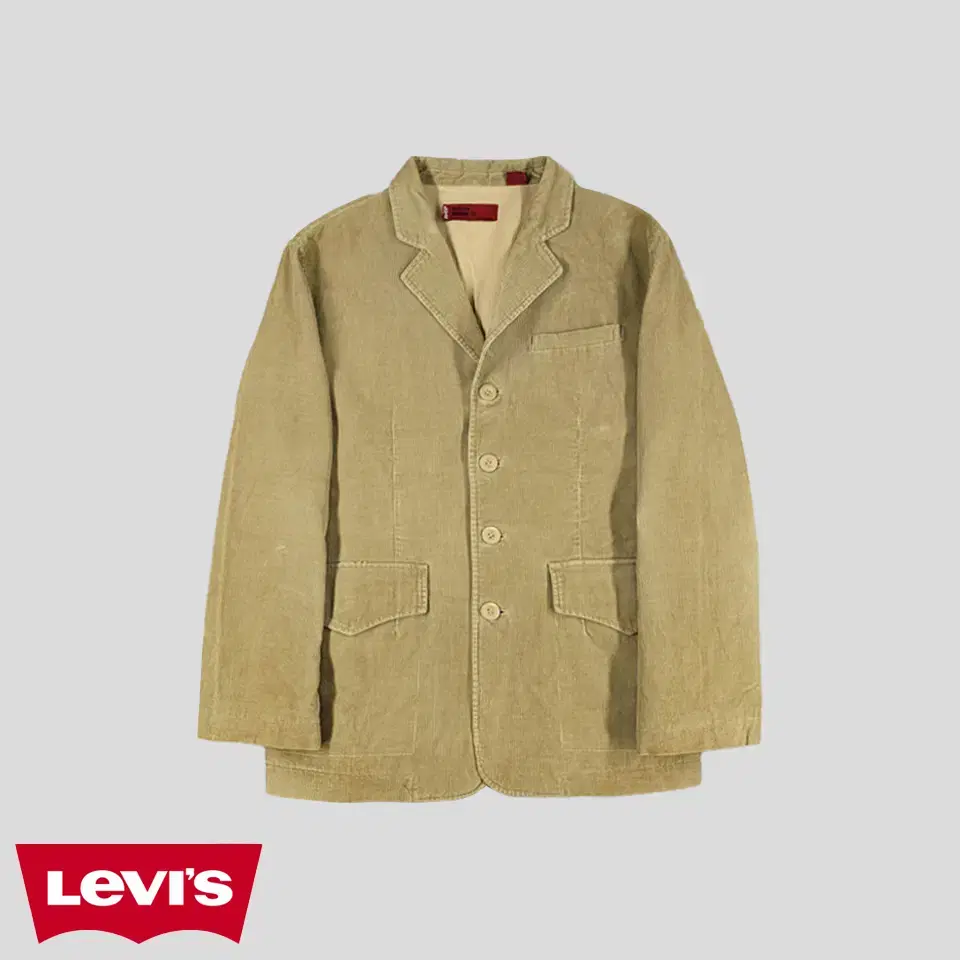 Levi's Red Tab Beige Cotton-blend Amekazi Golden Corduroy Four-button Blazer