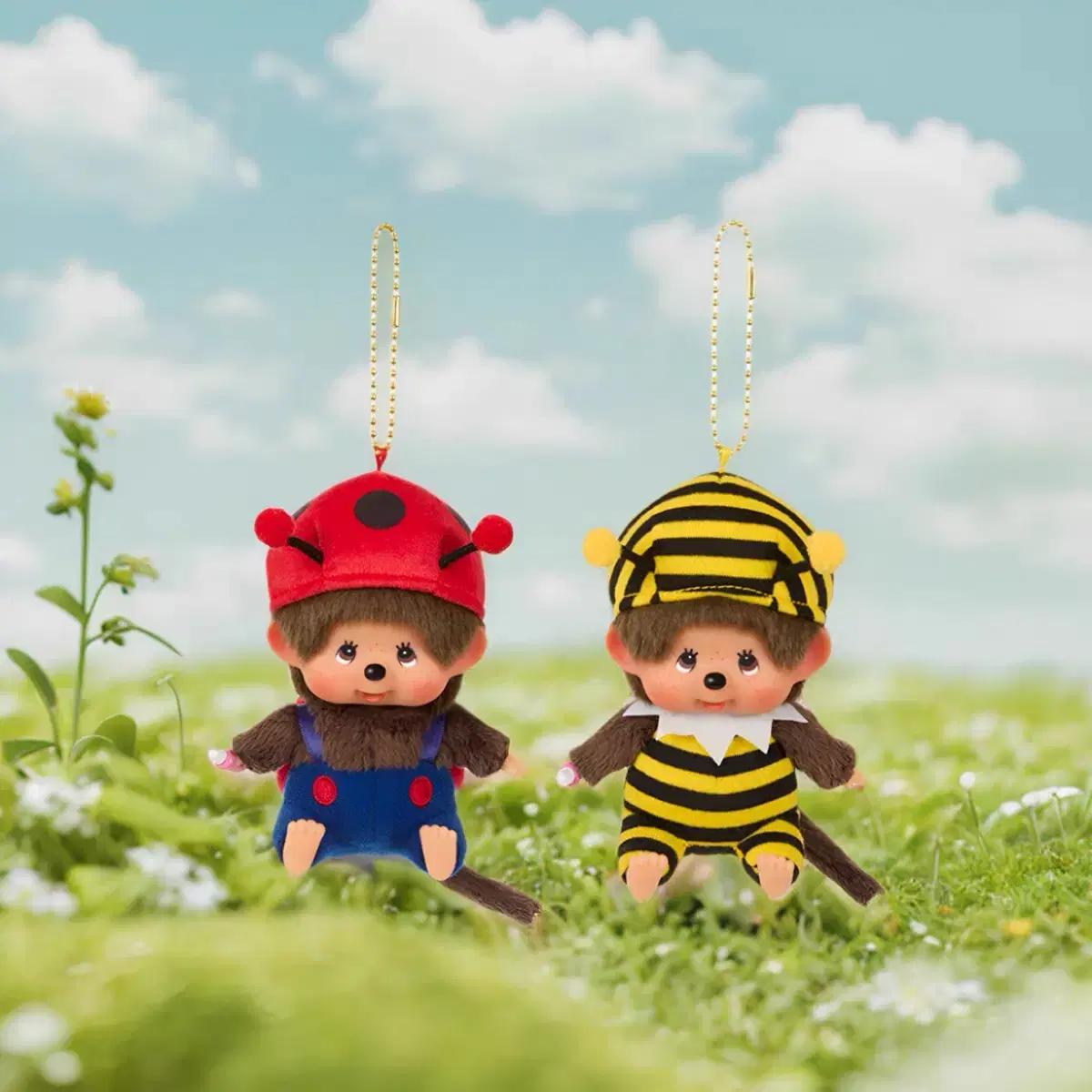 Monchhichi Ladybug Bee Keyring