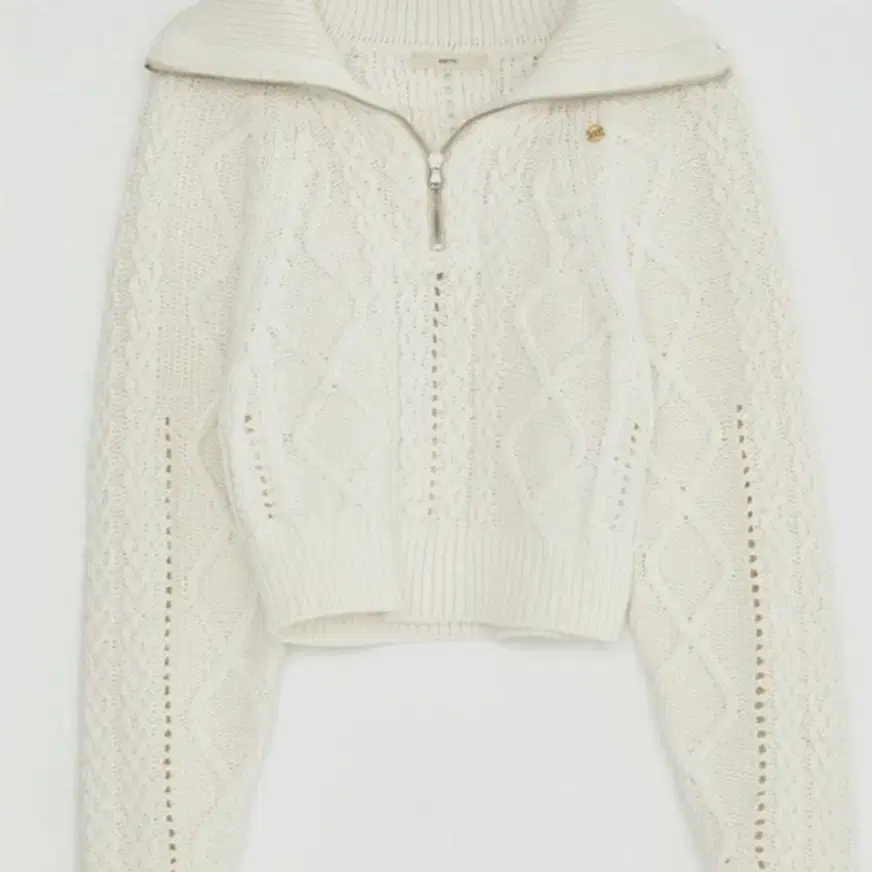 Recto 렉토  White Chunky Cable Knit S