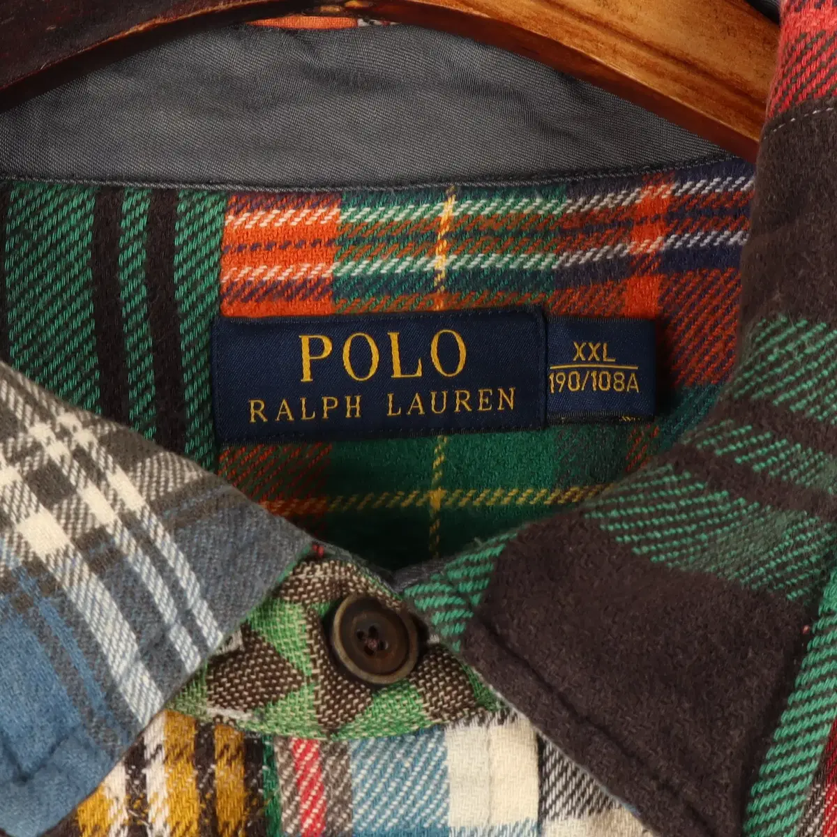 폴로 랄프로렌 POLO RALPH LAUREN 패치워크 퀼팅 셔츠 2XL