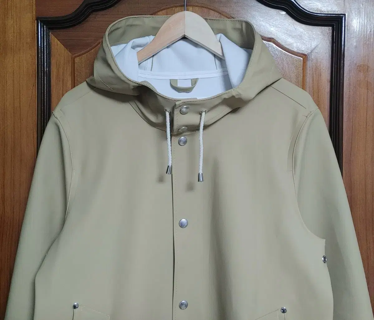 Stutterheim Raincoat XS (Korea M) Overfit Jacket Hiking Camping Golf Fishing Beige