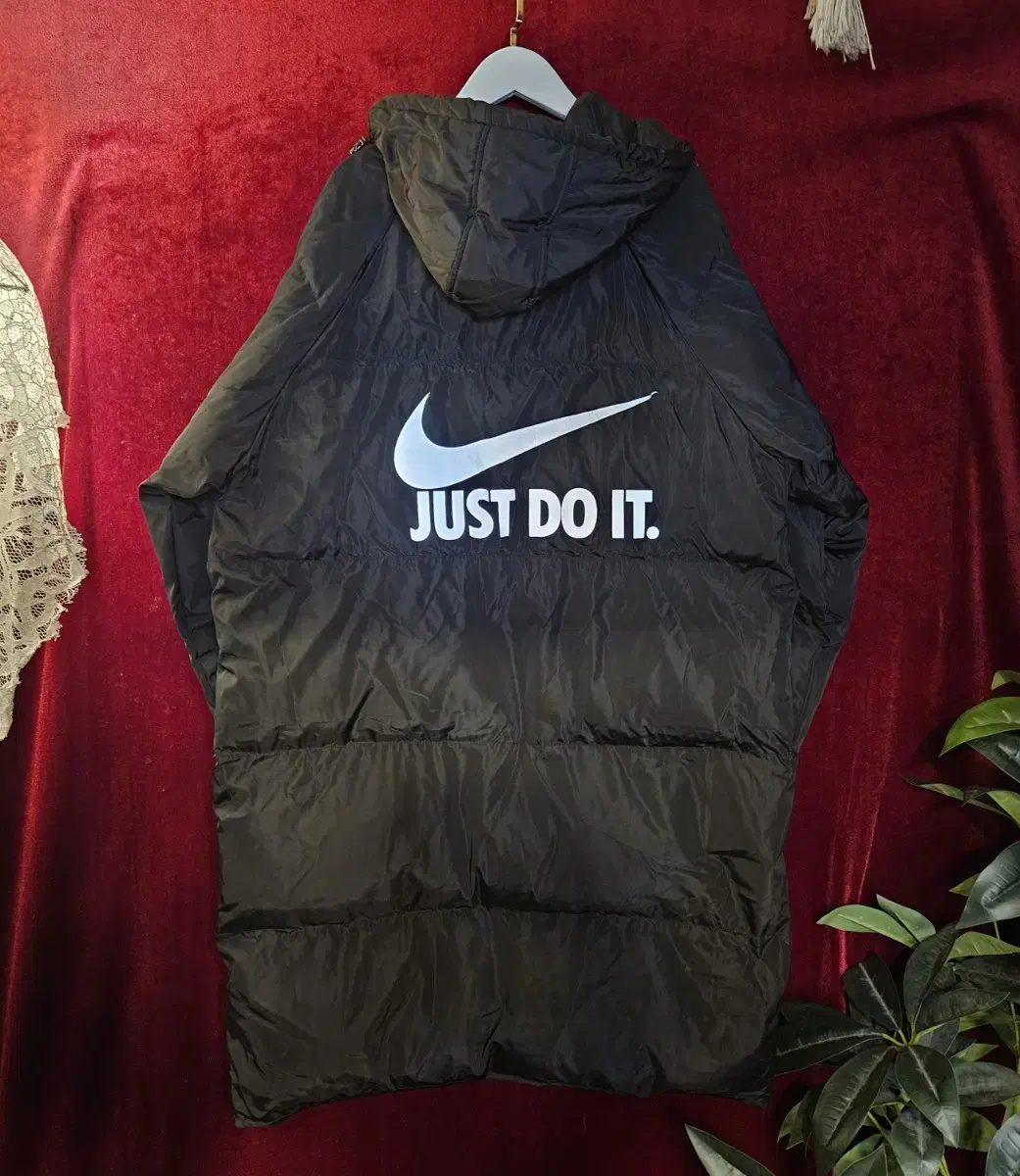 NIKE 나이키 Just Do it 빅로고 롱패딩 Free size