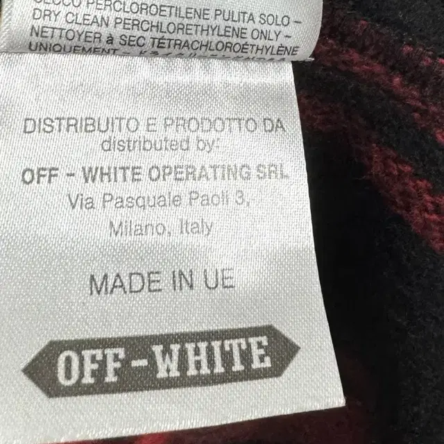 OFF WHITE 오프화이트 레드 타탄체크 플란넬 자켓셔츠