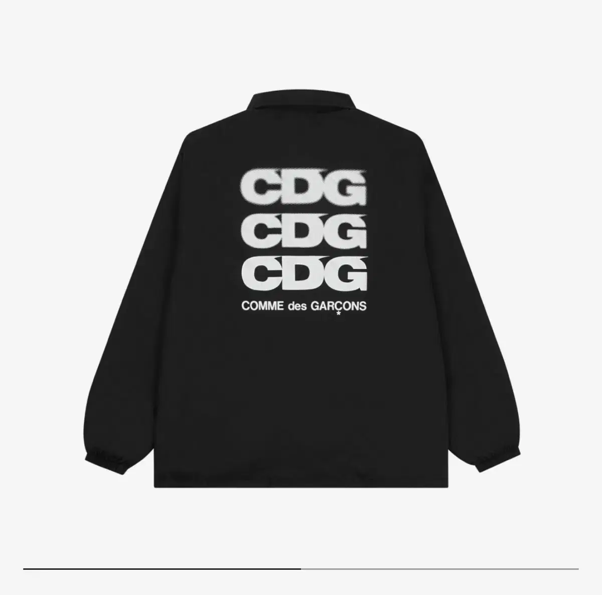 cdg 로고 코치 자켓 블랙