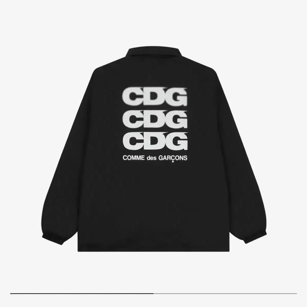 cdg 로고 코치 자켓 블랙