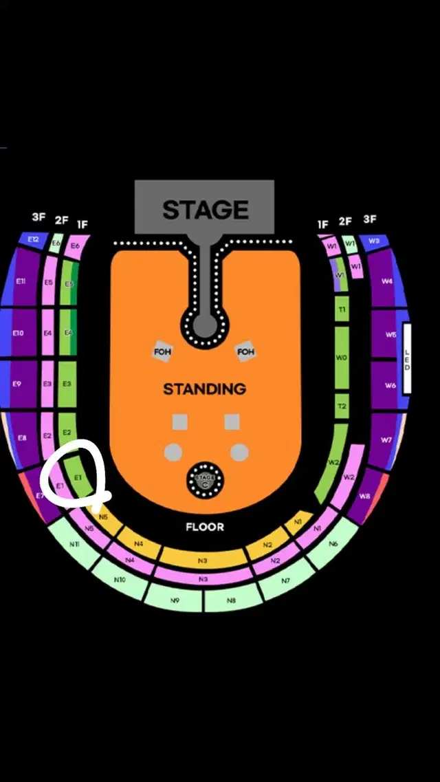 콜드플레이 e1 1층 3열 4월24일 명당 (2연석) 지정석P석
