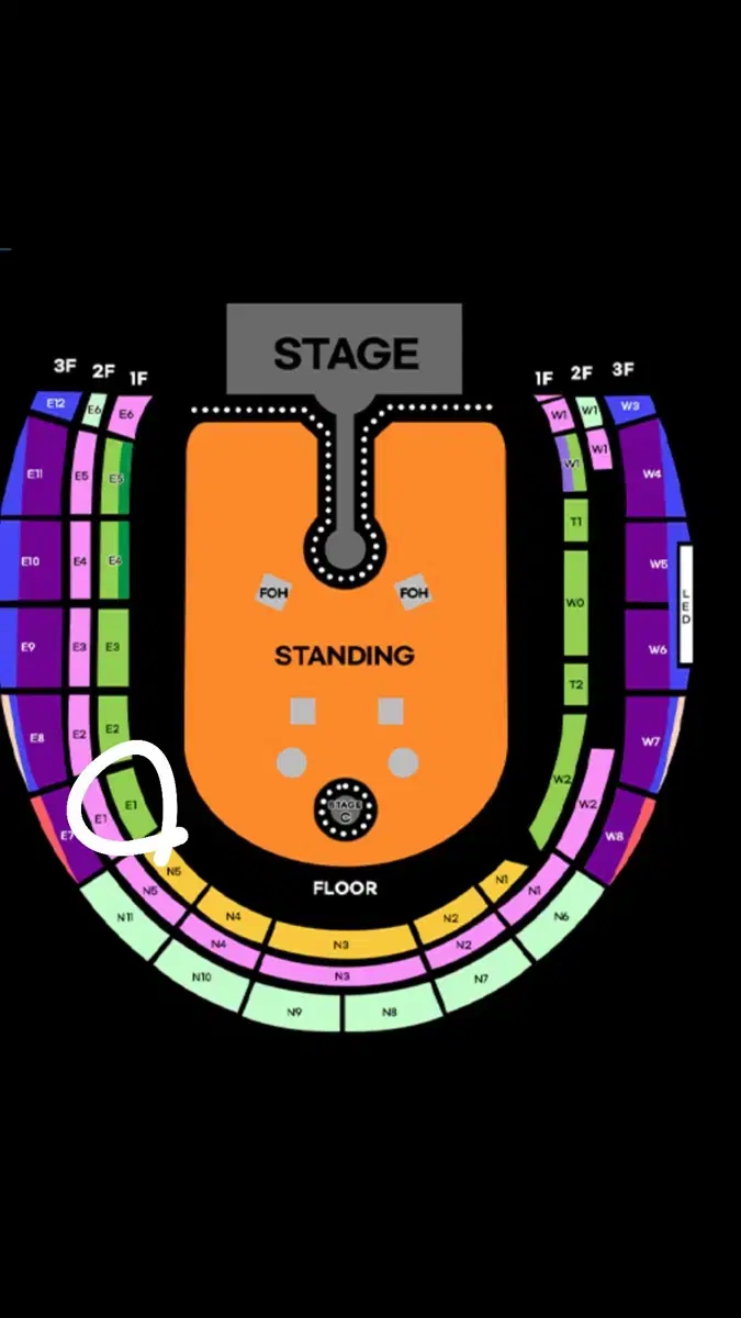 콜드플레이 e1 1층 3열 4월24일 명당 (2연석) 지정석P석
