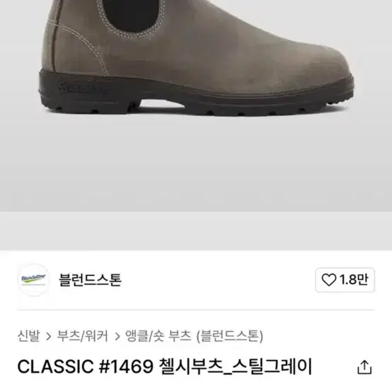 블런드스톤 CLASSIC 공효진 첼시부츠_스틸그레이