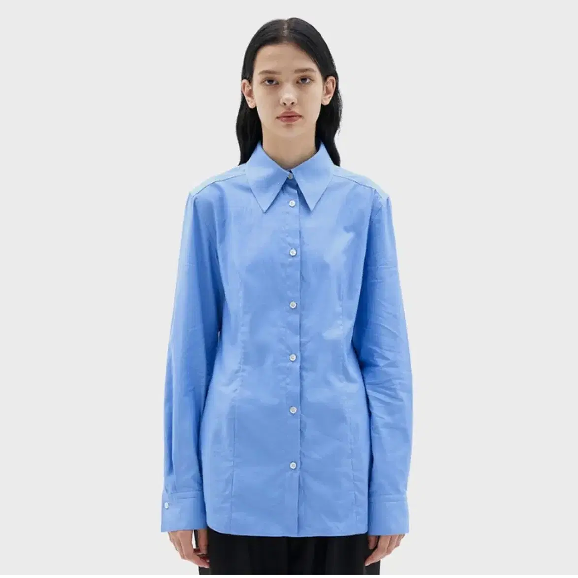 1사이즈 브라운야드  W DART BLOUSE(BLUE)