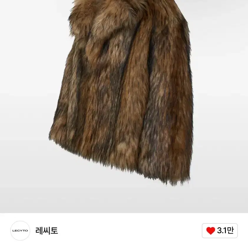 레씨토 RACCOON FUR COAT 코트 브라운