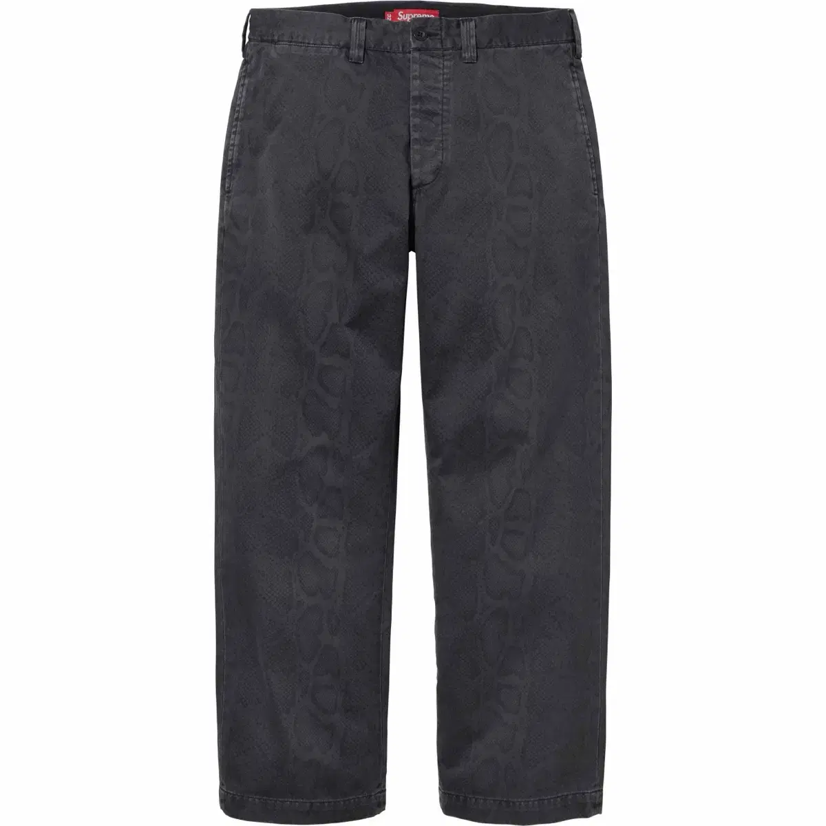 Supreme Snakeskin Print Chino Pants Charcoal 32