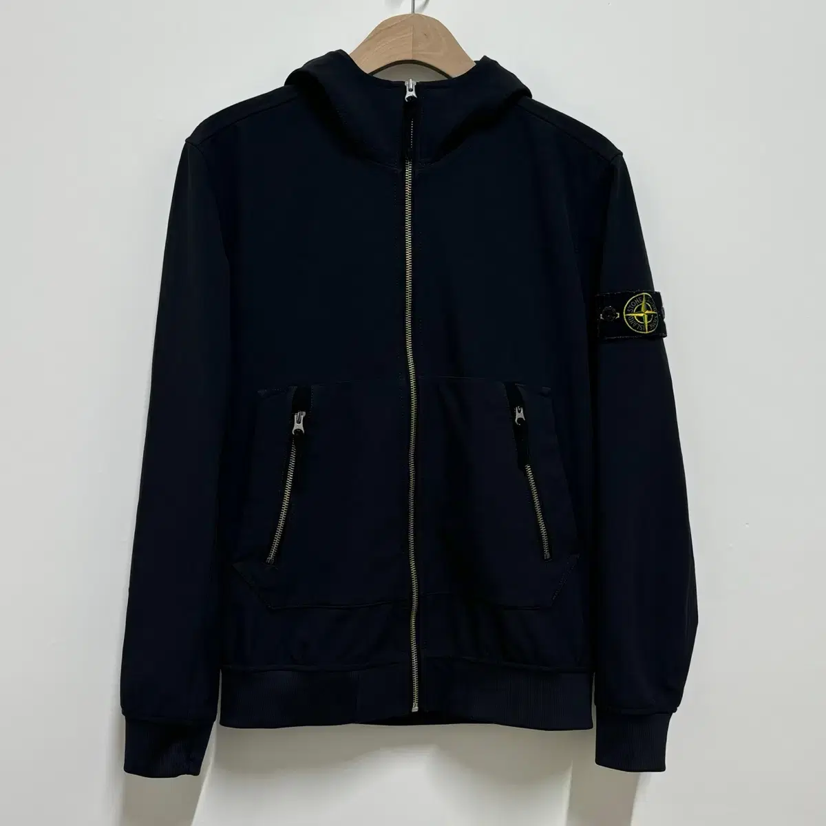 [S] Stone Island Softshell Hoodie Zip Up