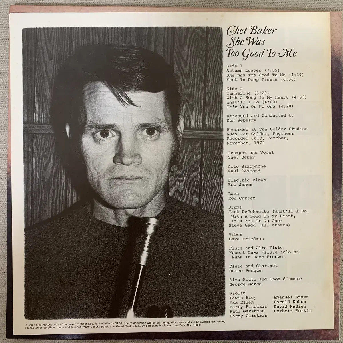 [JAZZ] Chet Baker - She Was Too Good ...