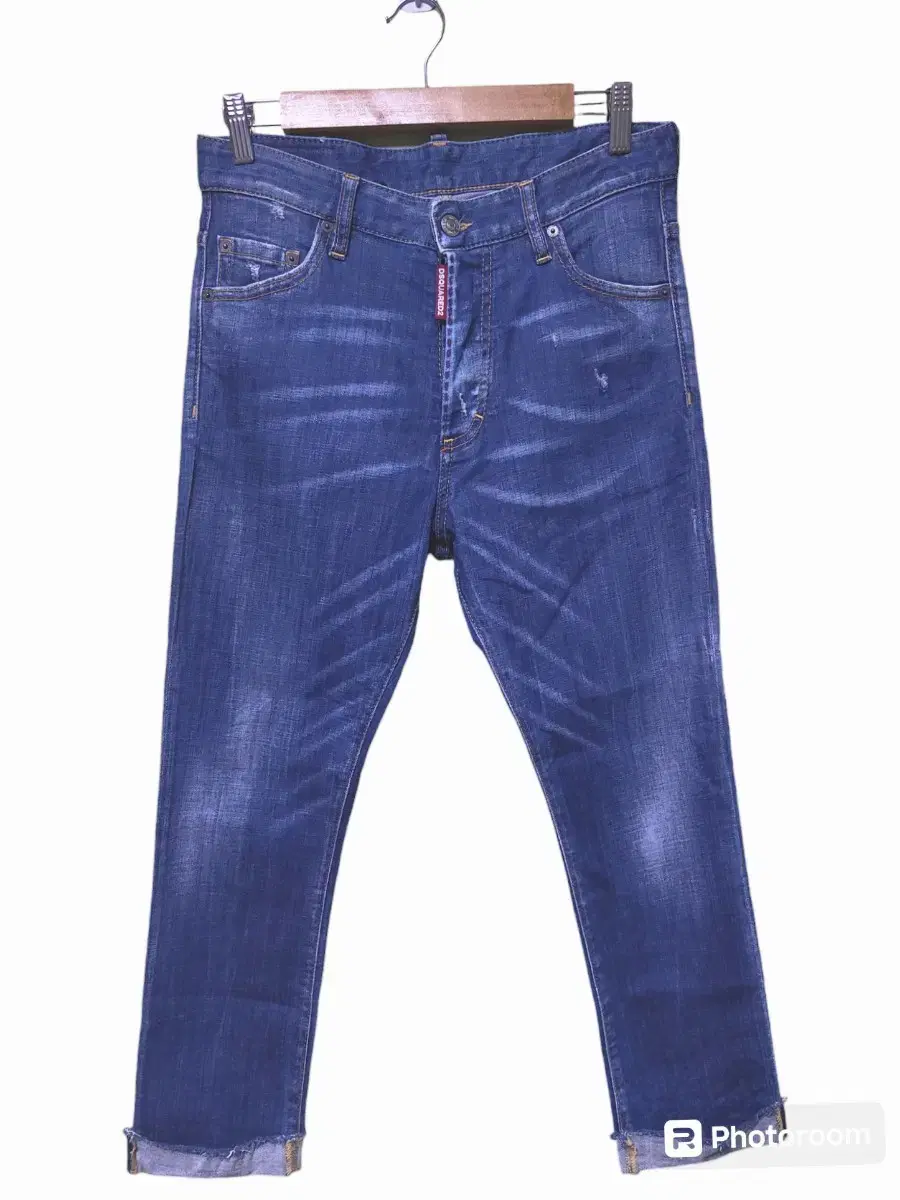 [ Men's ] Genuine Squared Rolled Up Denim Jeans Size 44/ 30