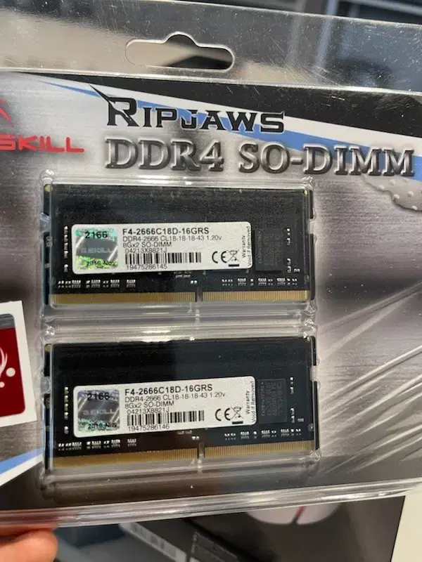 지스킬 ddr4 so-dimm f4-2666c 미개봉