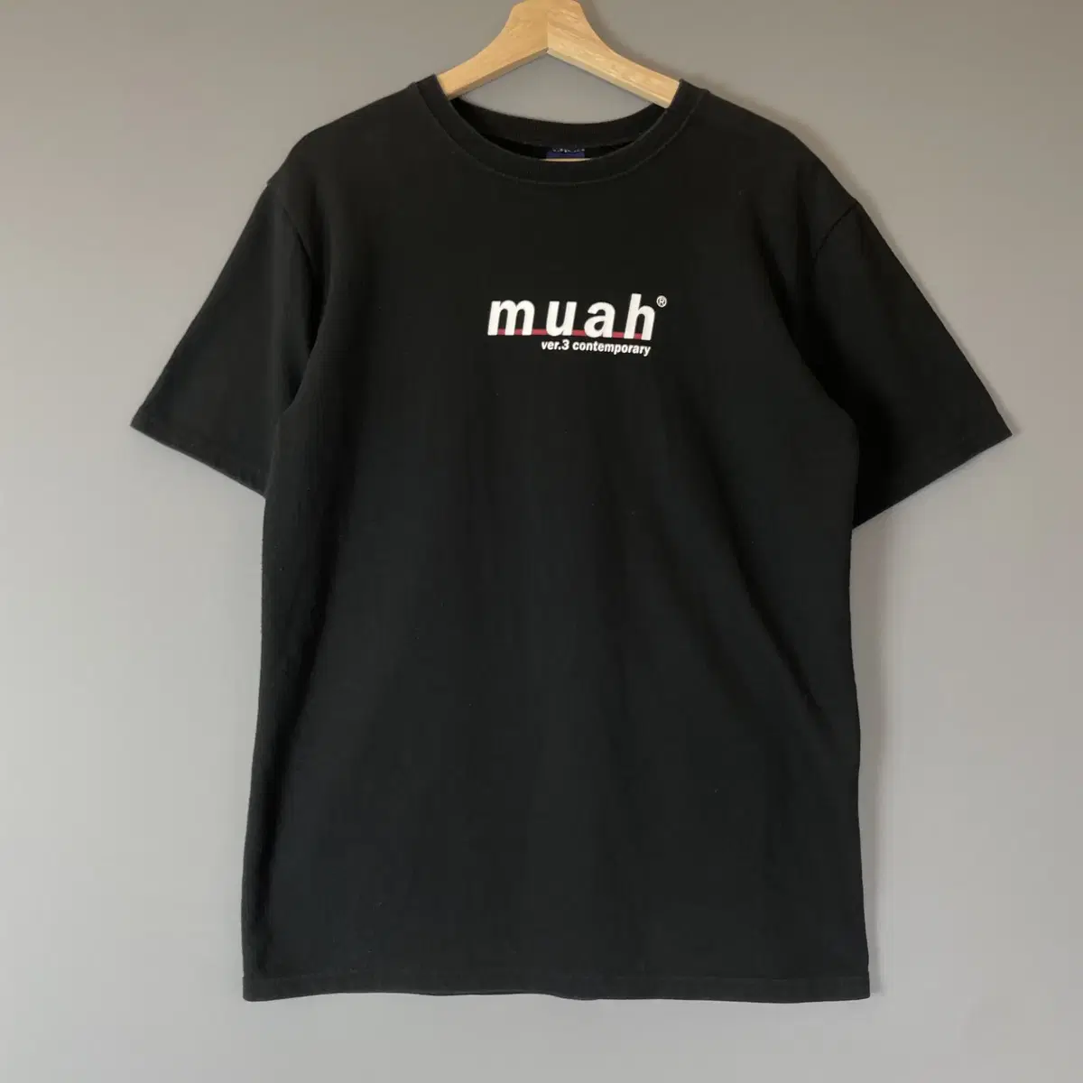 Moomooa Black Printed Short Sleeve T-shirt S