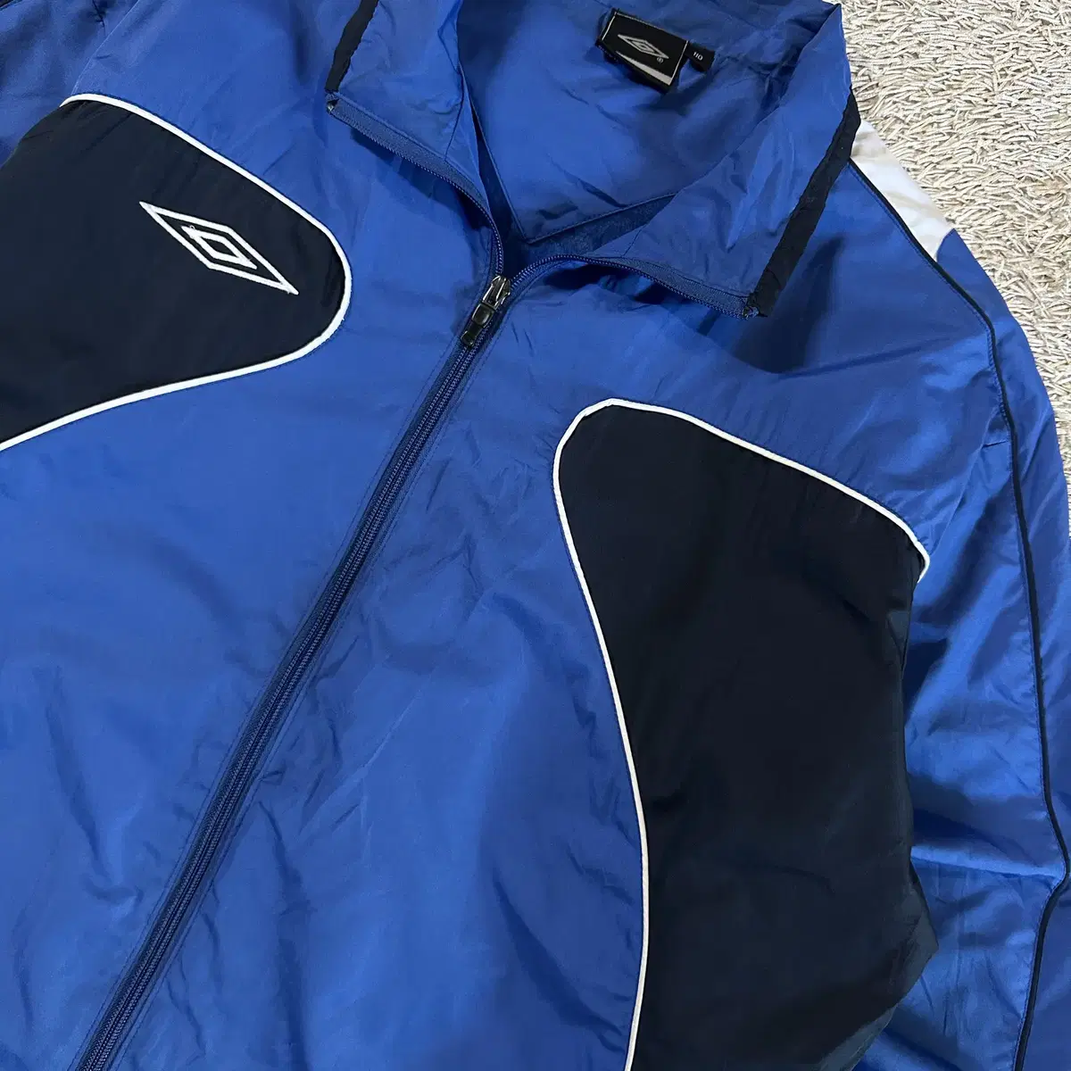 [2XL] 엄브로 UMBRO 올드스쿨 사이드라인 바람막이 자켓 블루