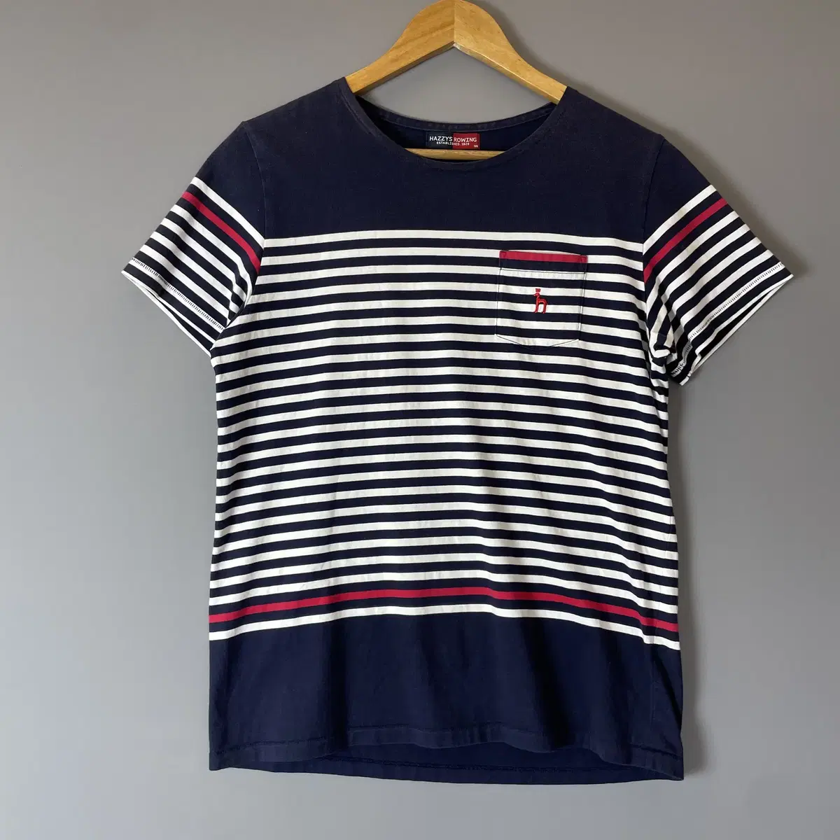 Hedges Navy Striped One-Pocket Short Sleeve T-Shirt 105