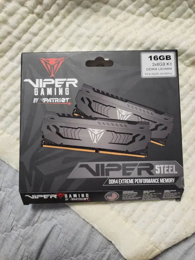 viper Ddr4 udimm 4400mhz 미사용팝니다