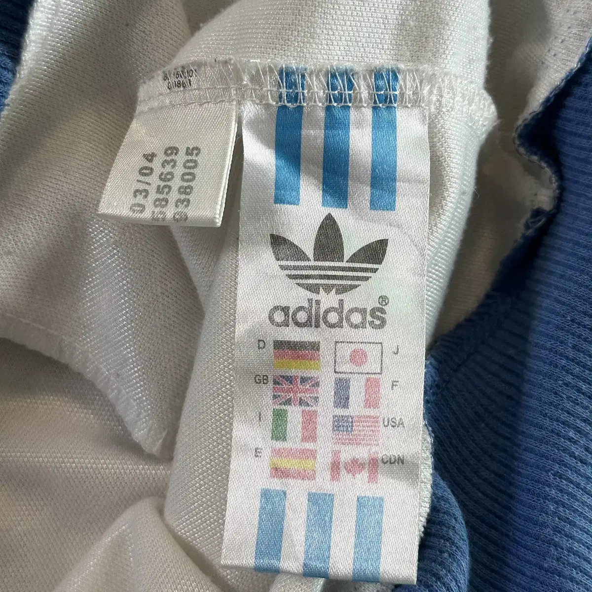 [M] 대장급) 아디다스 ADIDAS 그리스 트랙탑 져지 화이트 블루