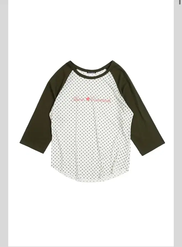 샵페어리 도트 슬리브탑 카키 dot raglan sleeve top